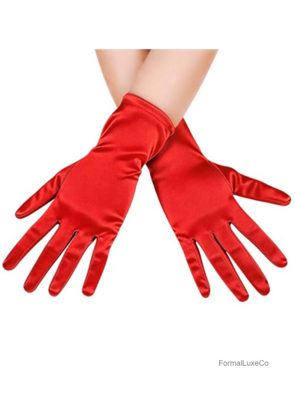 Women's Short Satin Opera Gloves 9 Inch Wedding Bridal Prom Dance